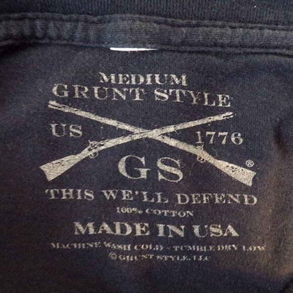 Grunt Style Graphic Made In The USA Men's Short Sleeve Tee - navy, size medium - Picture 6 of 6